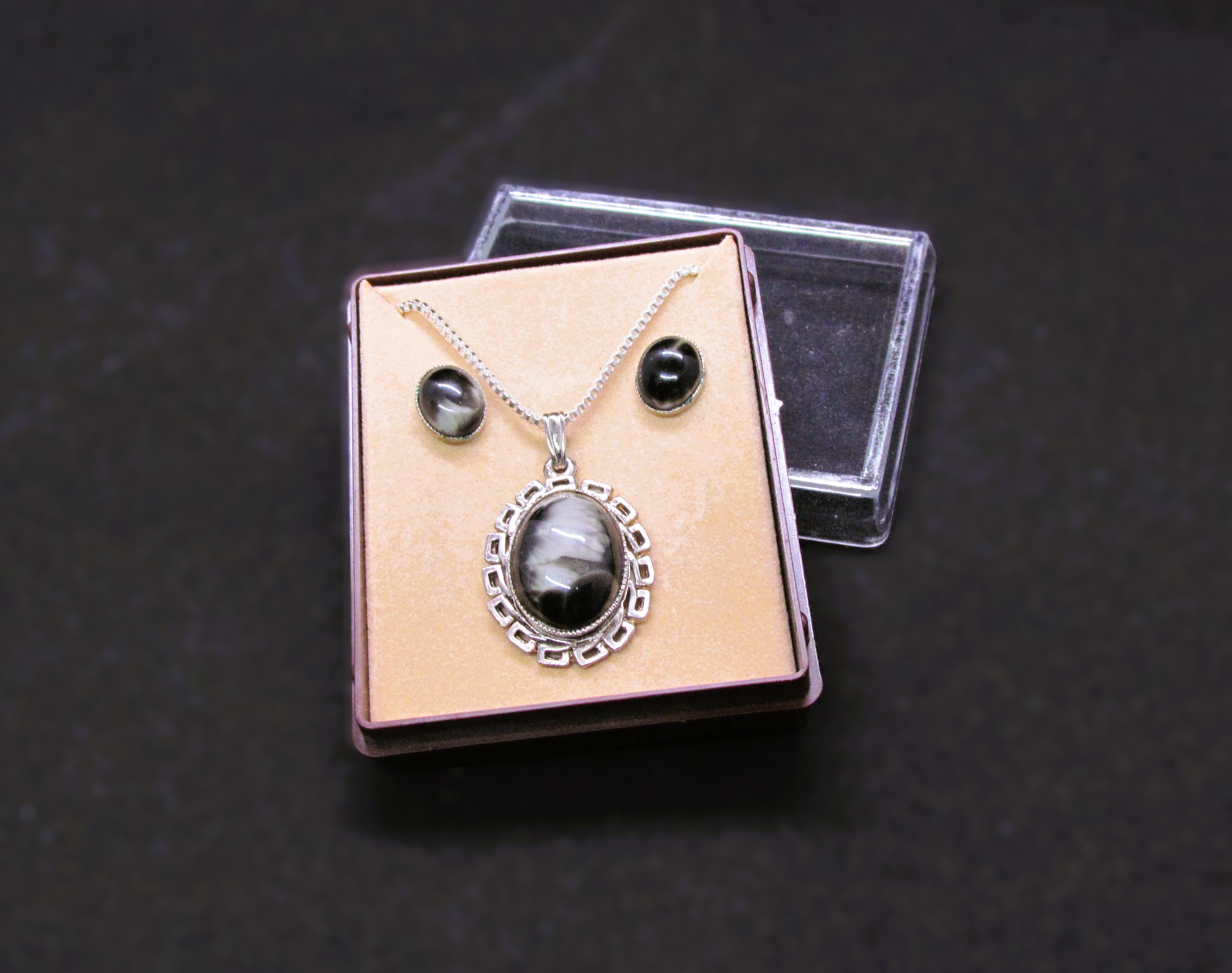 New Old Vintage1970s Labradorite Set.