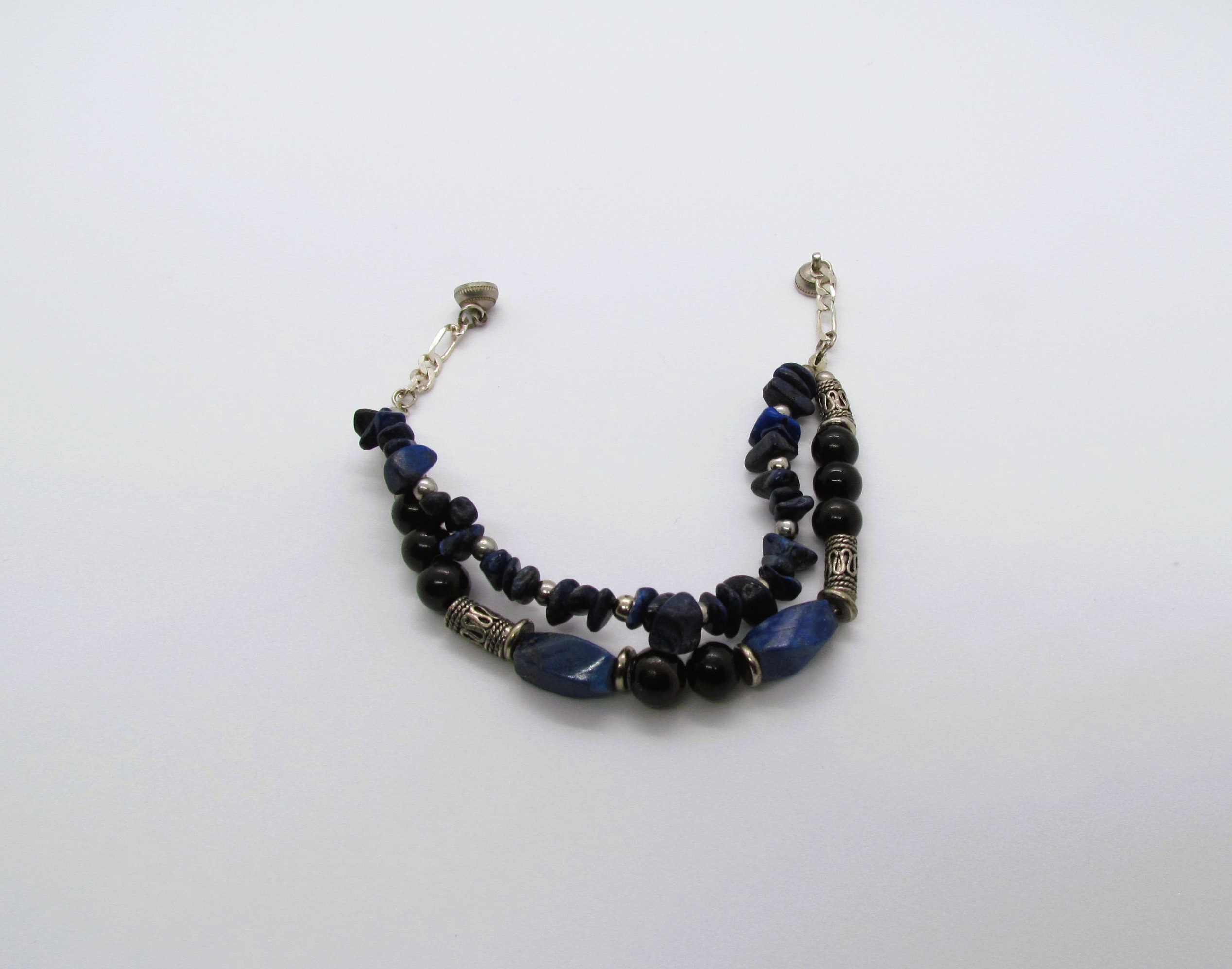 Lapis Lazuli and Tibetan Silver Bracelet.