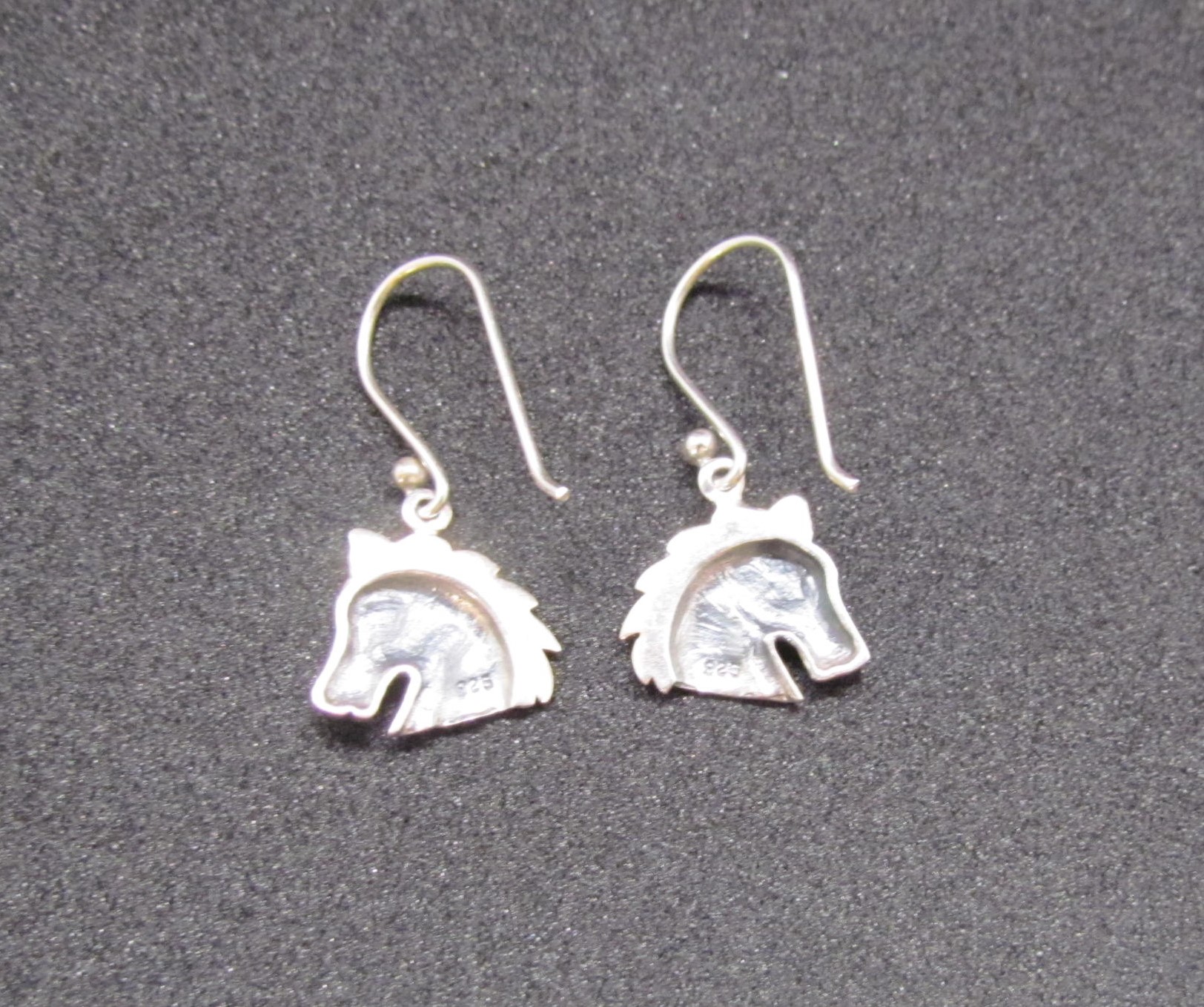 Sterling Silver Sweet Equine Horse Head Earrings.