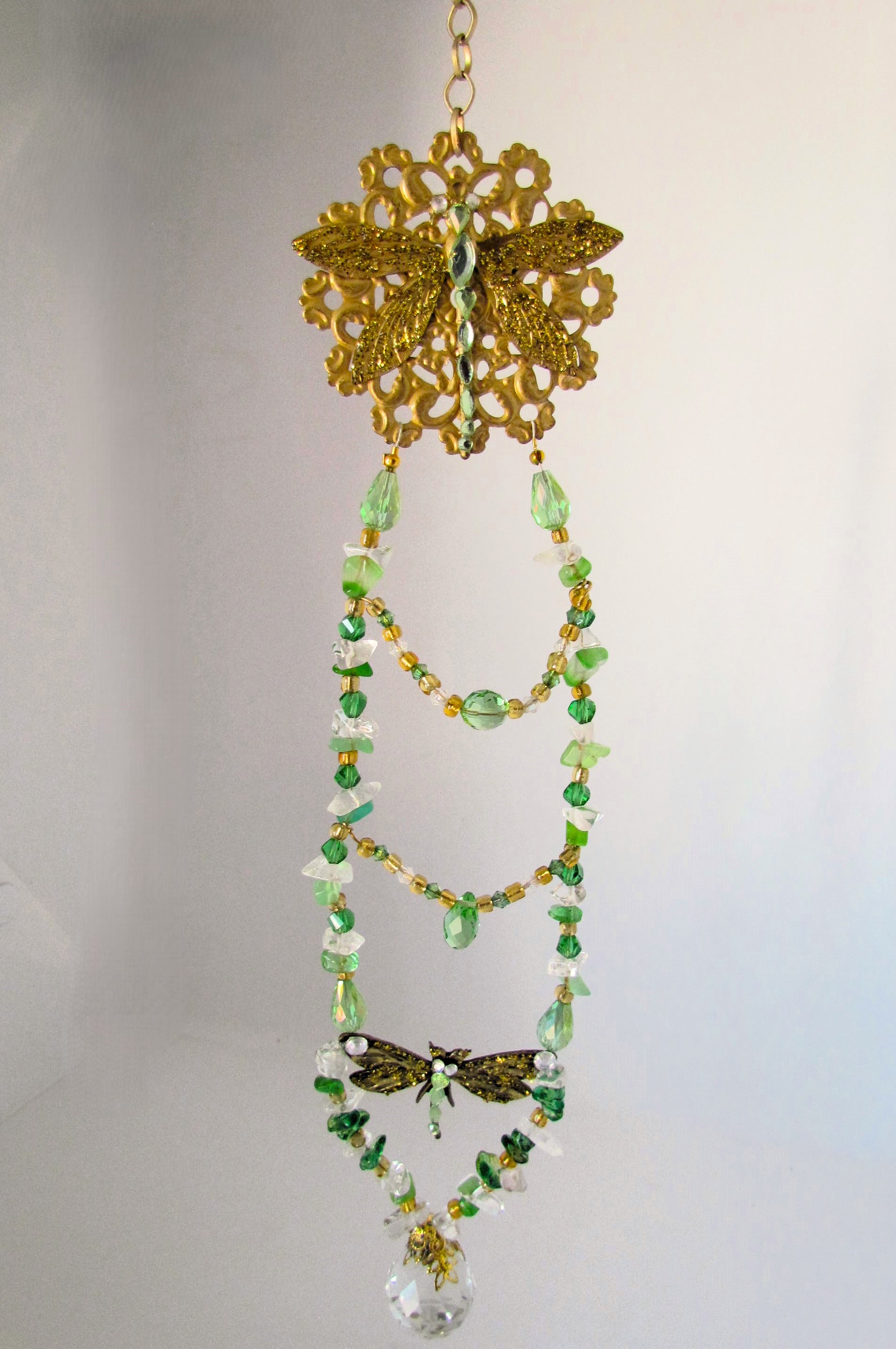 Dazzling Crystal Dragonfly Suncatcher.