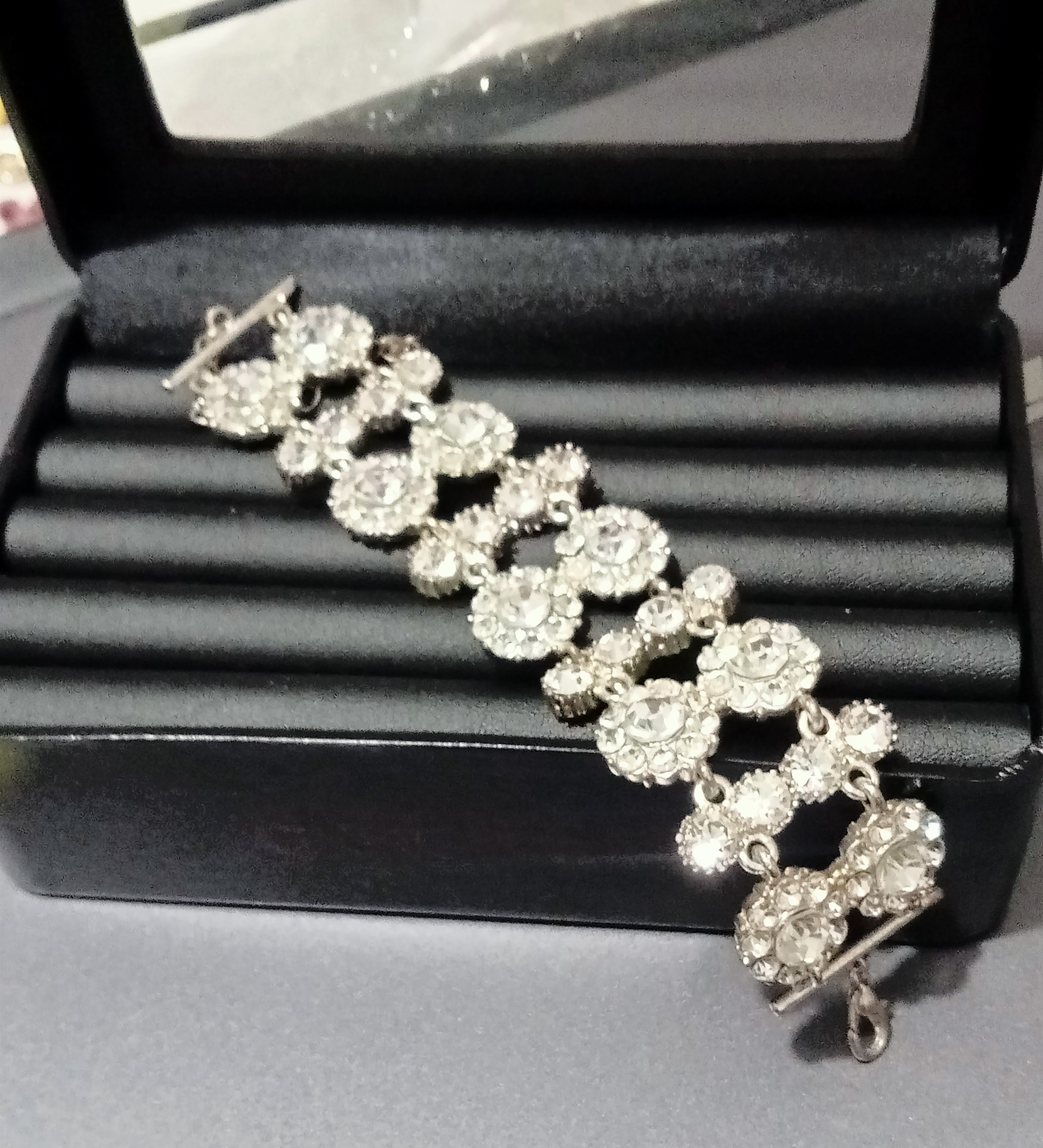 Princess Cut Stunning Crystal Bracelet.