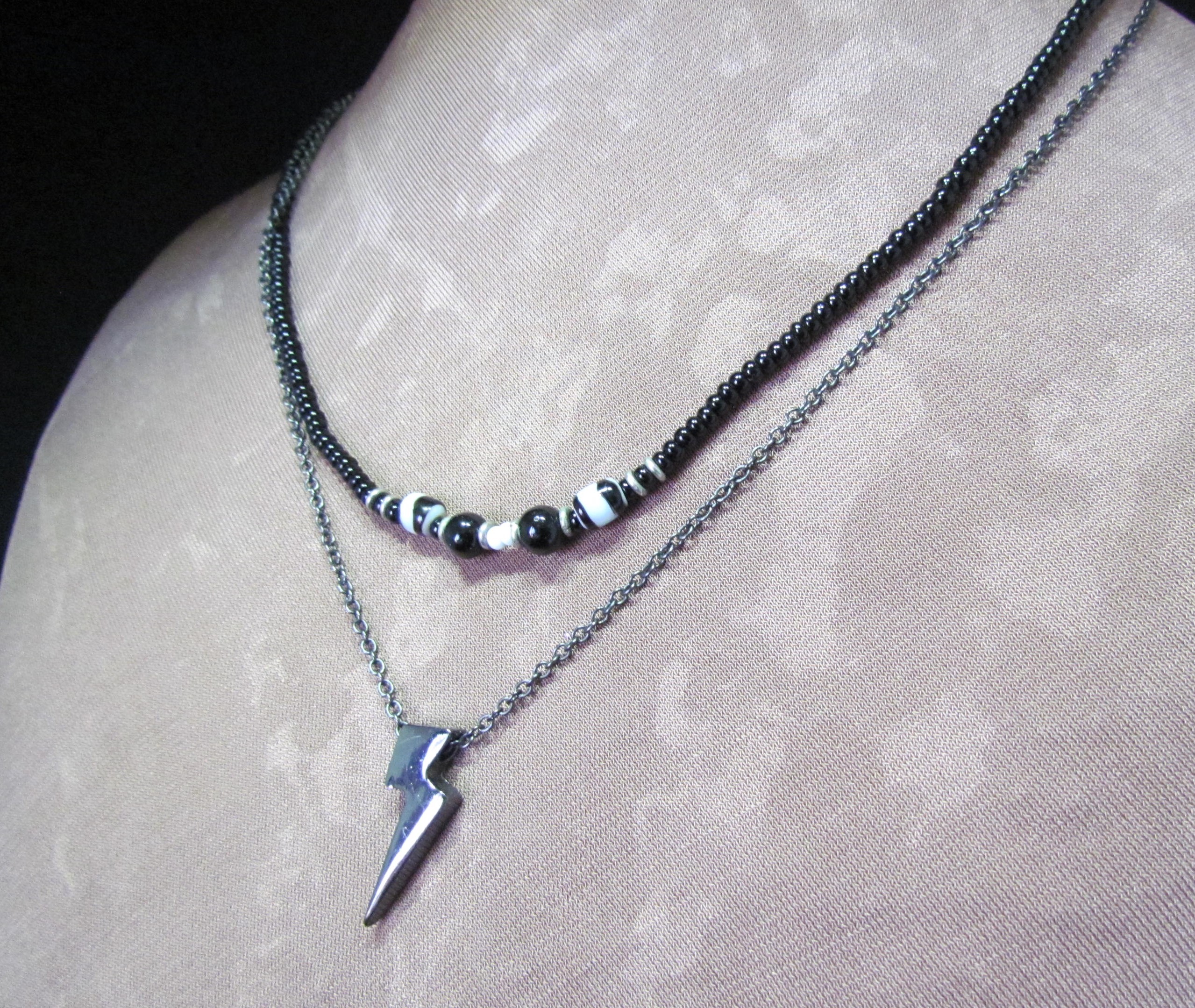 Solid and Sporty Set with Black Banded Agate.