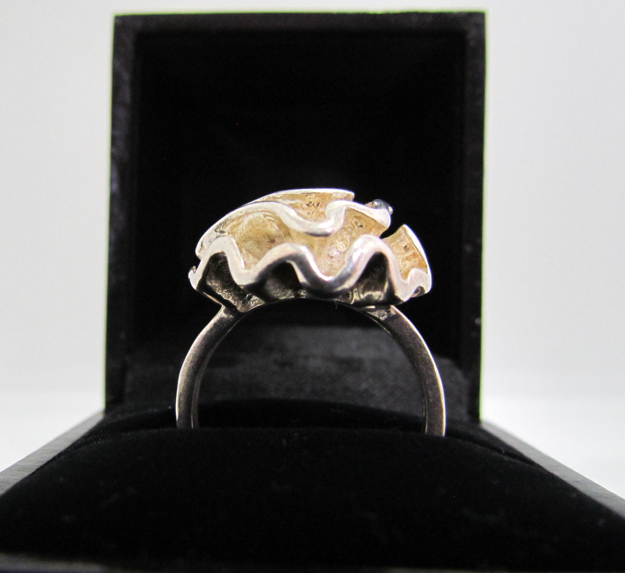 Shine Bright with this Solid Statement Sterling Silver Rose Ring.