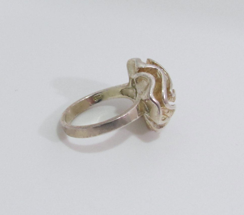 Shine Bright with this Solid Statement Sterling Silver Rose Ring.