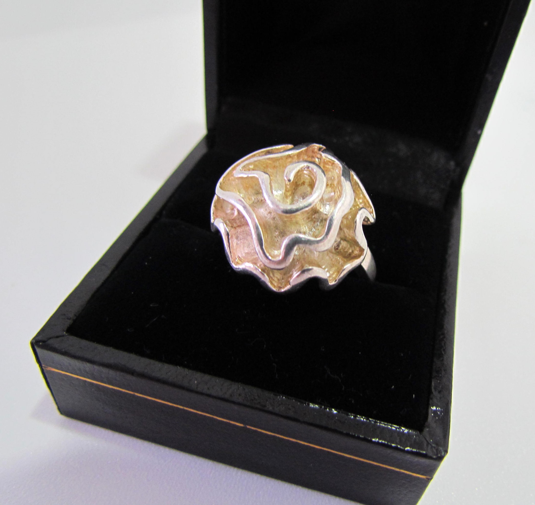 Shine Bright with this Solid Statement Sterling Silver Rose Ring.