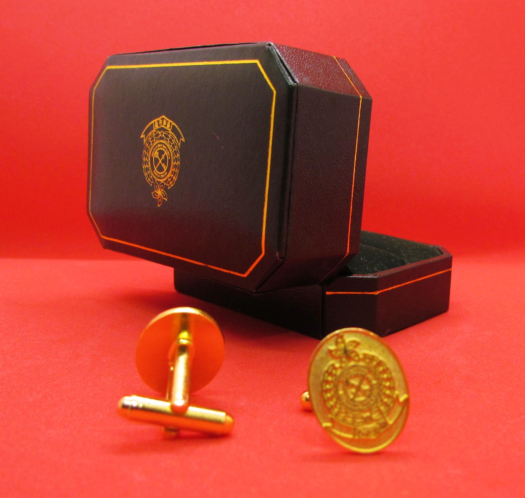 Hong Kong Customs and Excise Gold Cufflinks.