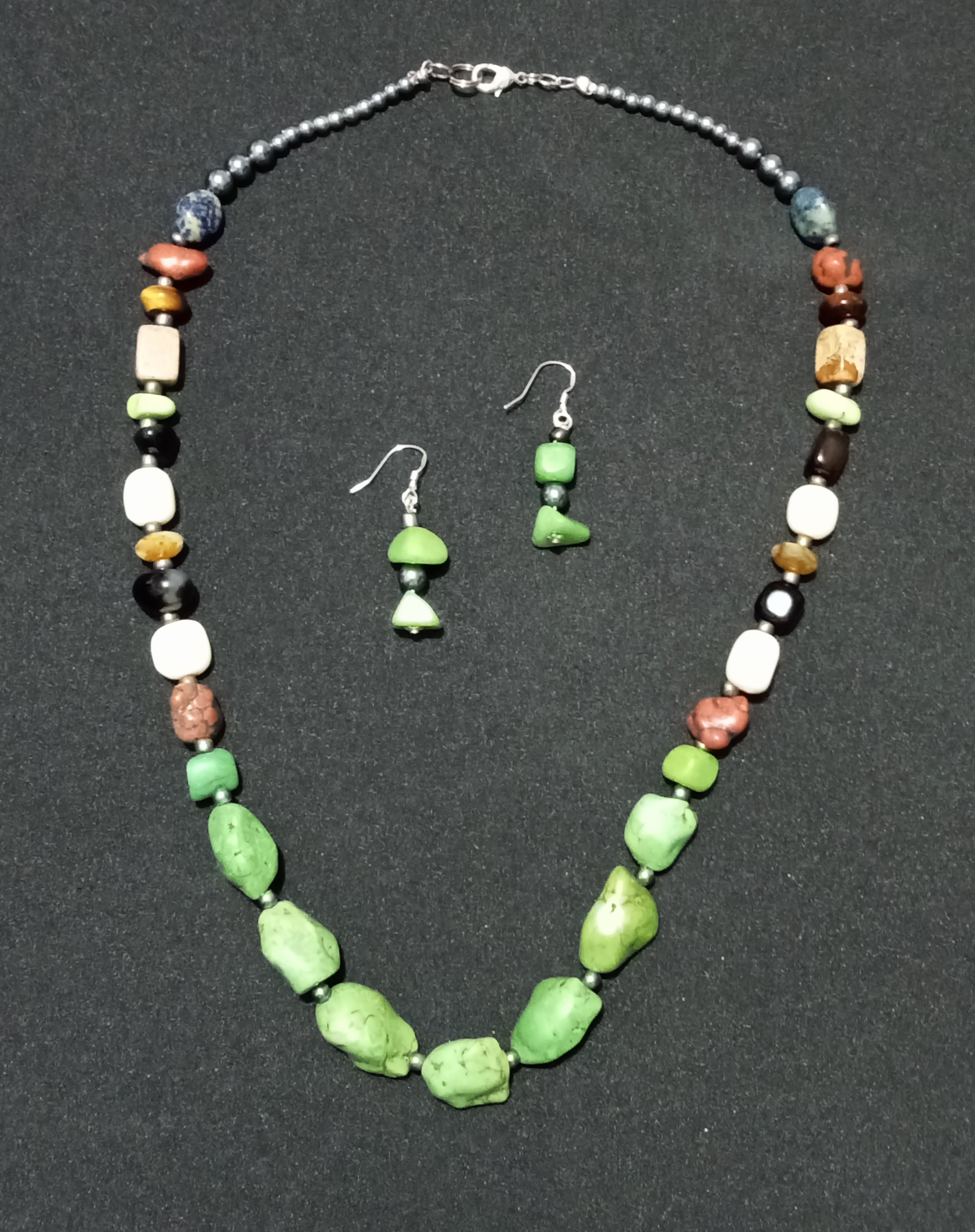 Green Natural Mojave Turquoise Boho Western Set.