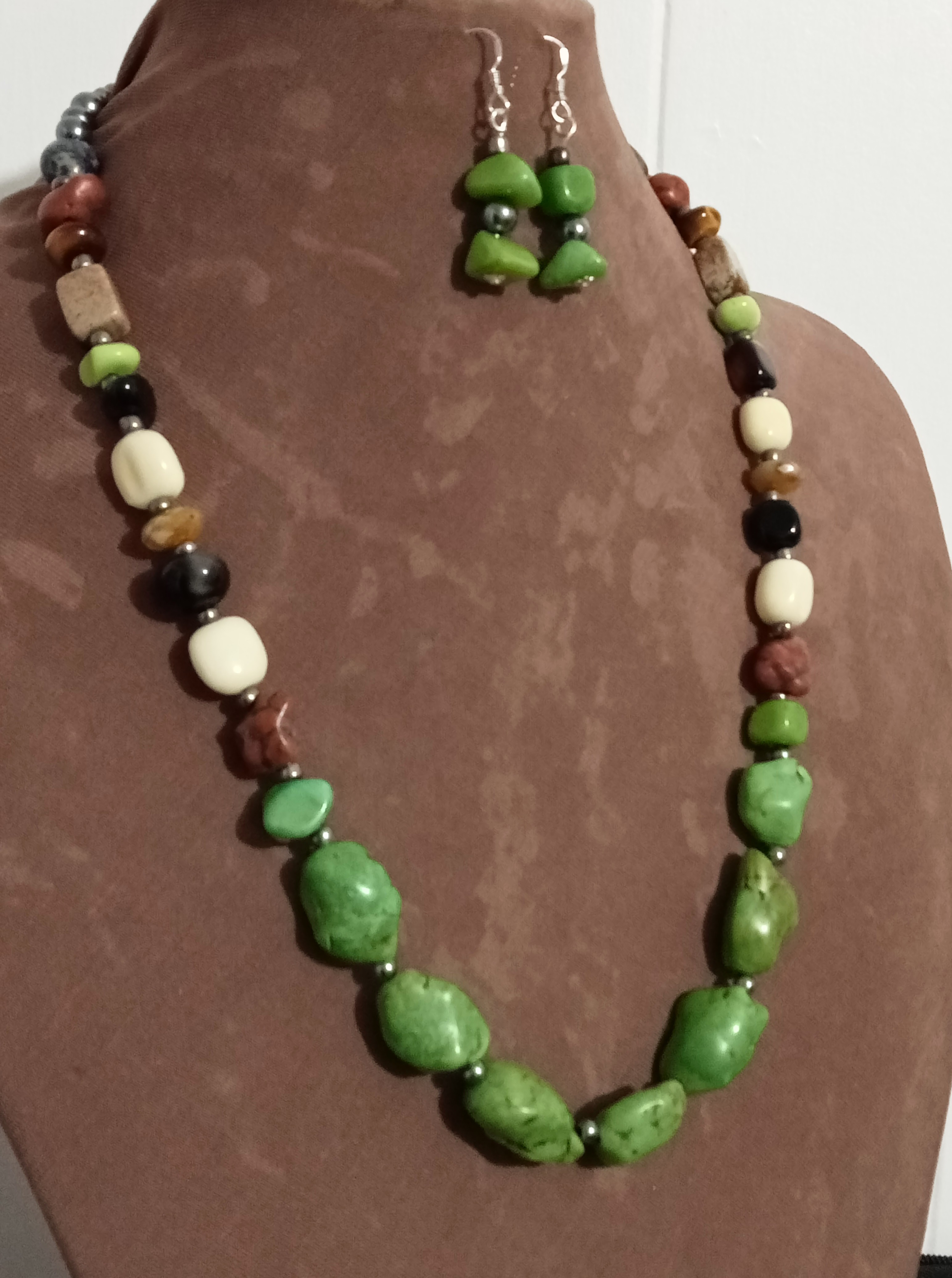 Green Natural Mojave Turquoise Boho Western Set.