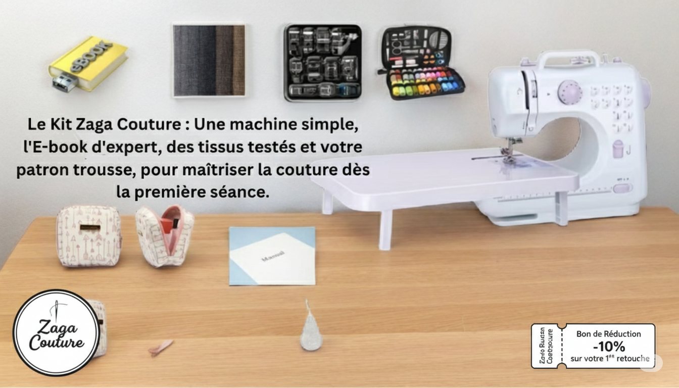 Kit Couture Débutant Zaga - Tissus de Qualité & Patron Trousse Inclus