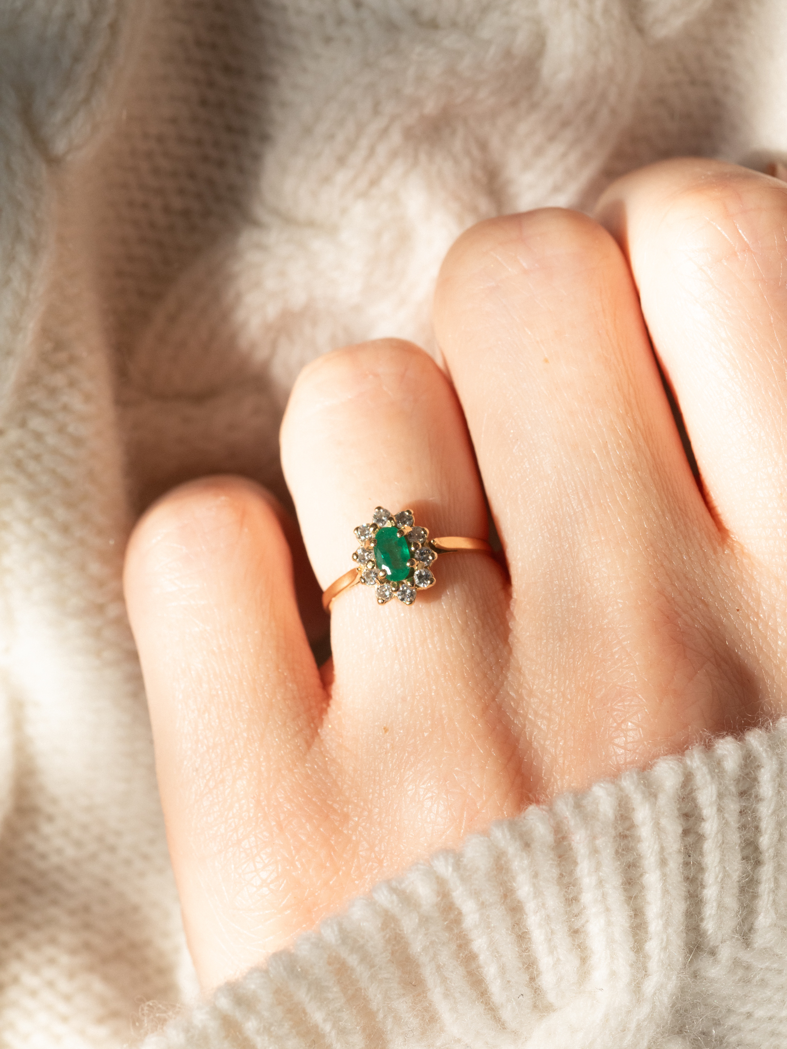 LA LUCILLE, adorable petite Marguerite émeraude & diamants 💫