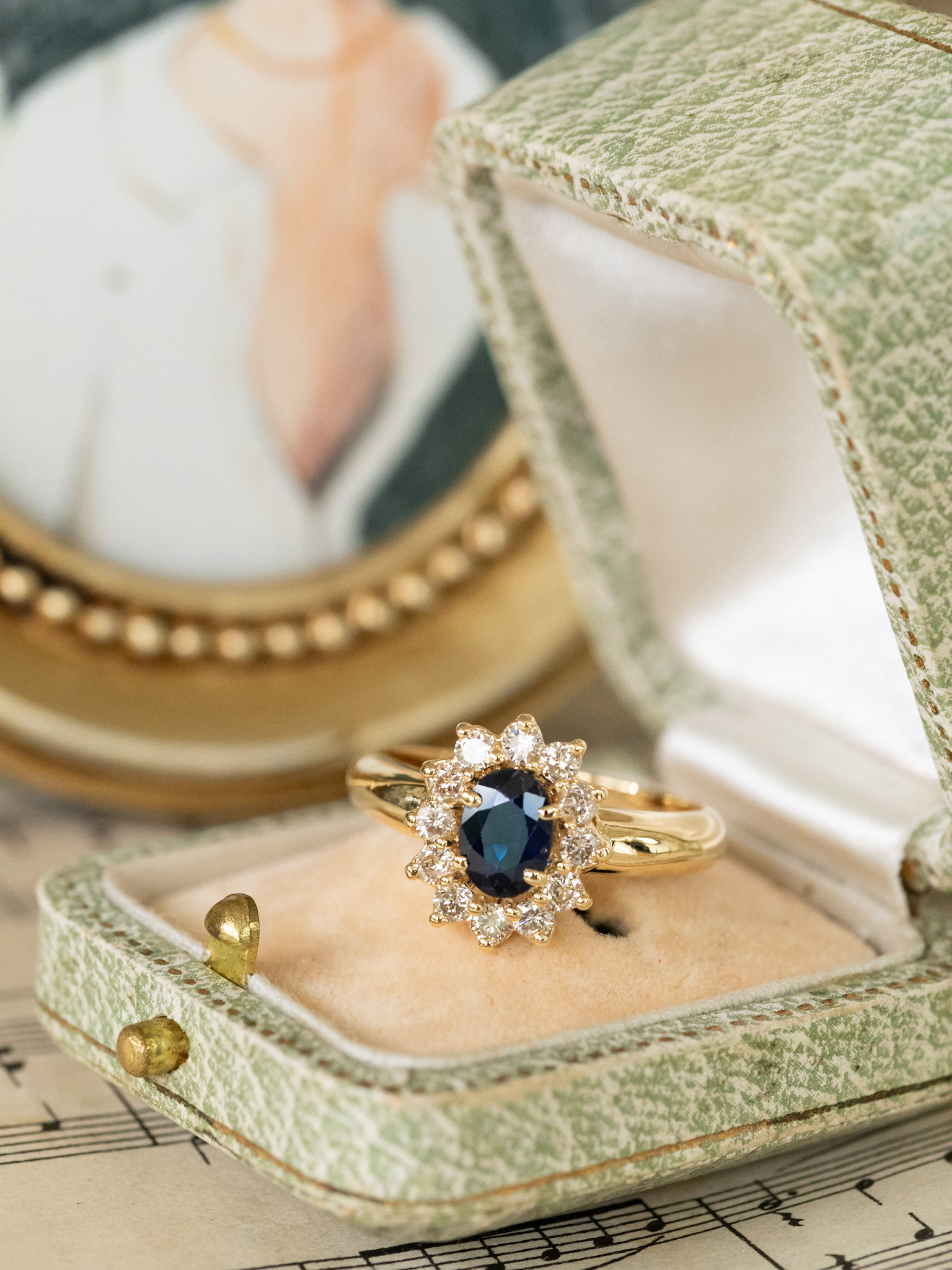LA ARMANDE, sublime et intemporelle bague Marguerite saphir & diamants 💫