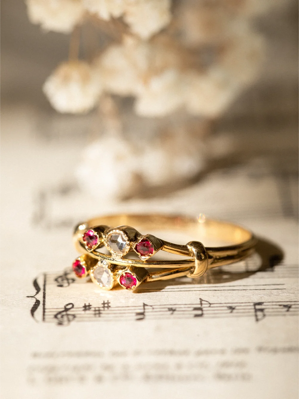 LA AMANTINE, exquise bague Belle Epoque en or 18 carats & diamants 💫