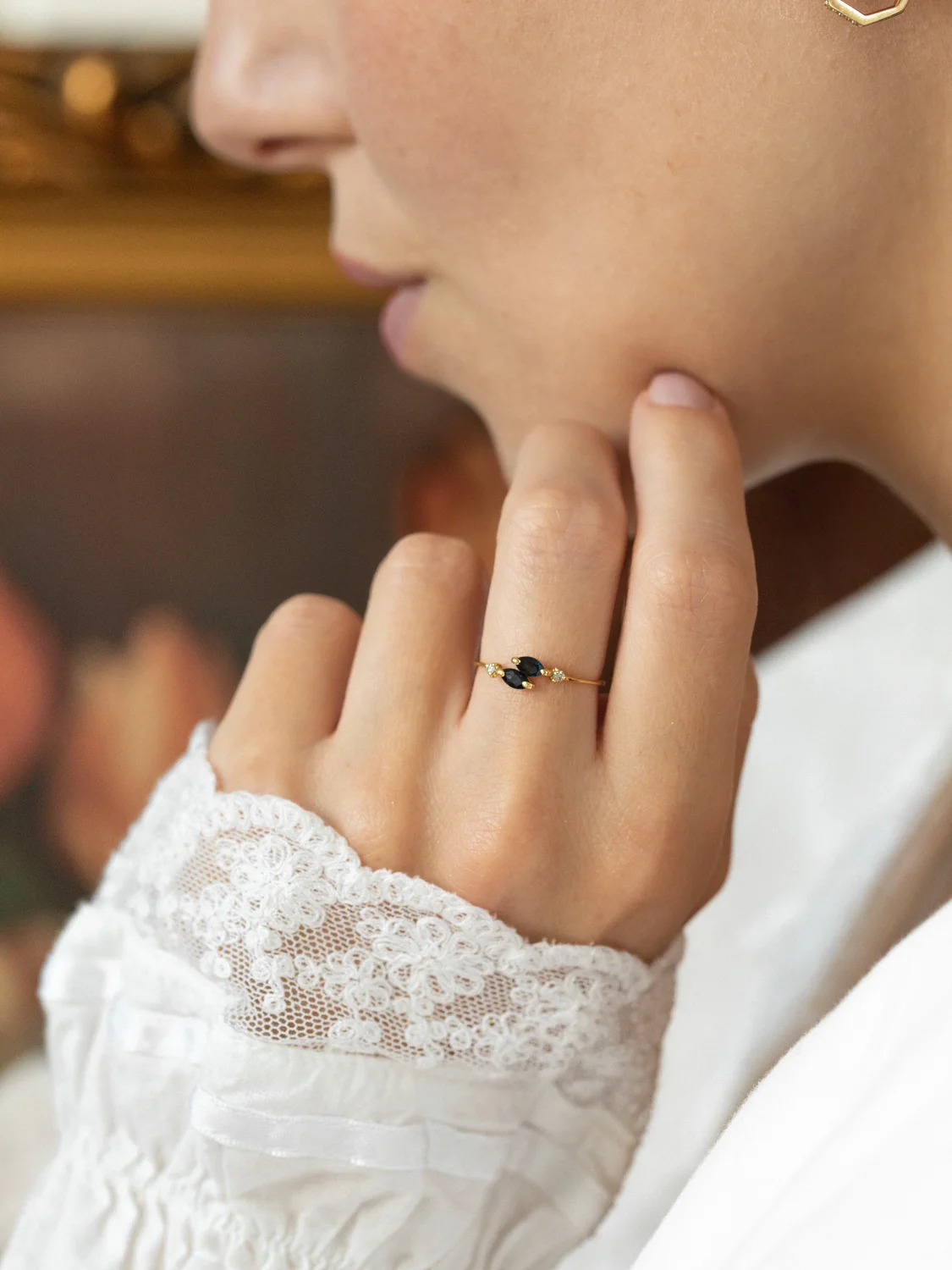 LA THÉTIS, délicate bague Toi & Moi en saphirs et diamants 💫
