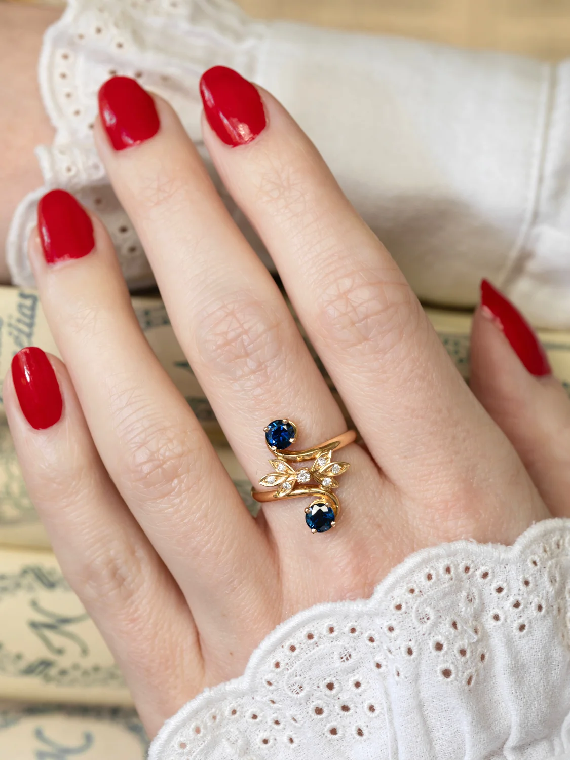 LA FREYA, sublime bague Toi & Moi en saphirs & diamants ✨