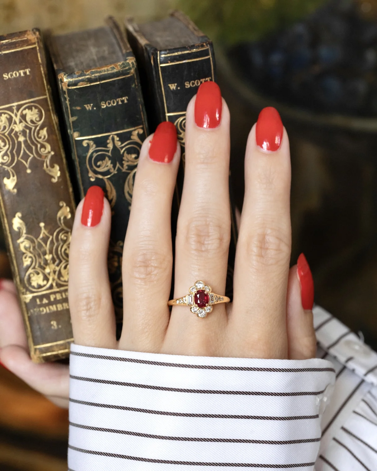 LA LYDIA, sublime et romantique bague Marguerite vintage en or 18 carats & diamants scintillants ✨