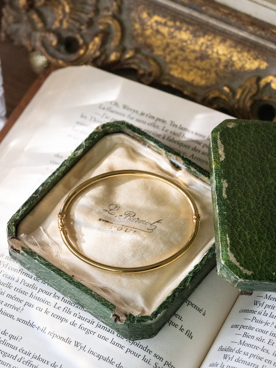 LE SOLAL, magnifique bracelet jonc vintage en or jaune 18 carats ✨