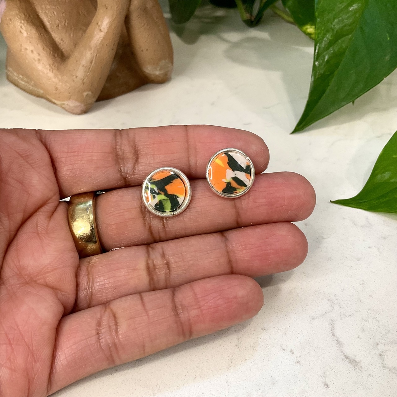 Funky Jump Ring Studs