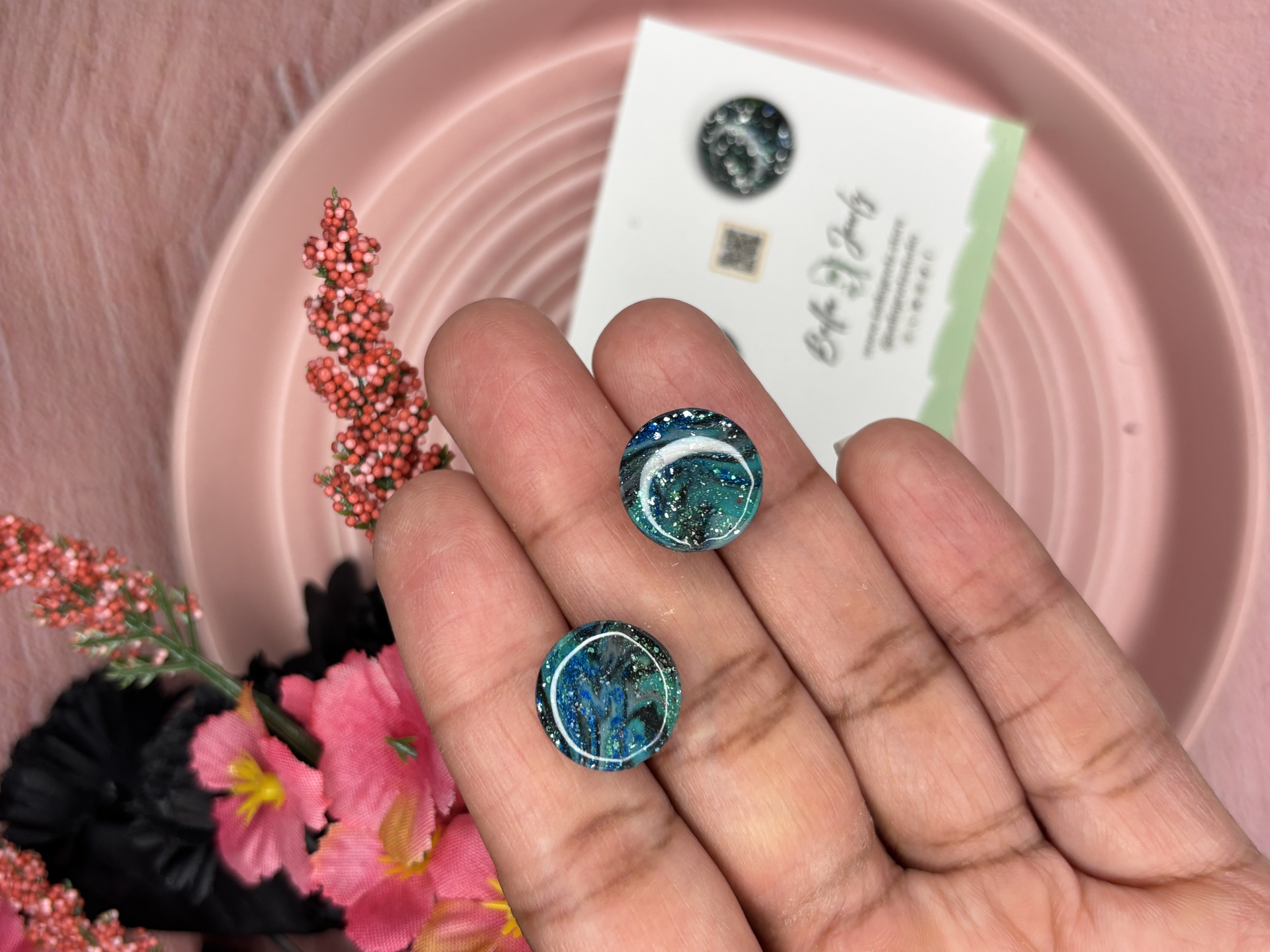 Heart and Circle Stud Collection- Medium