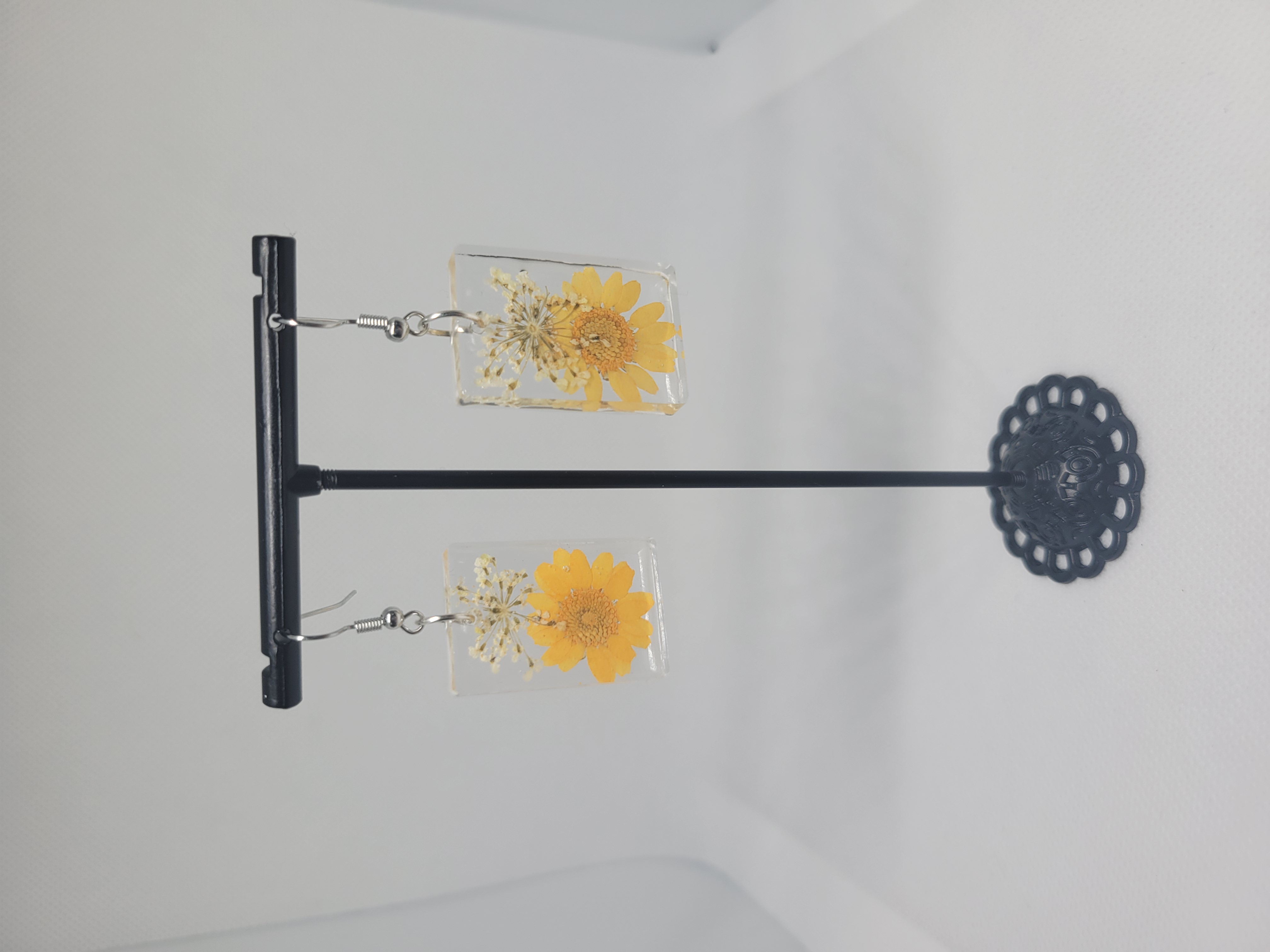 Pressed Flower Earrings