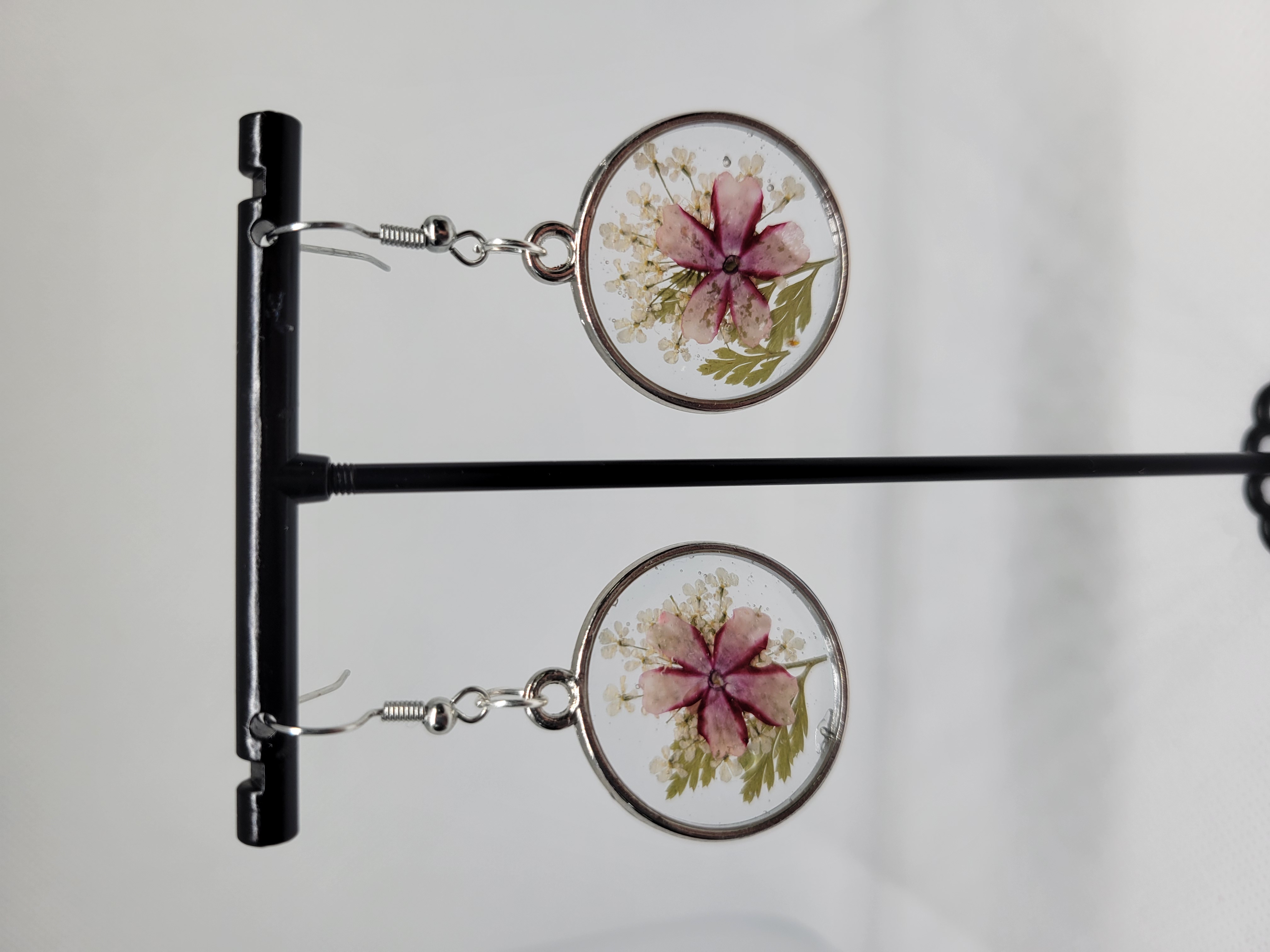 Layered Pressed Flower Earrings