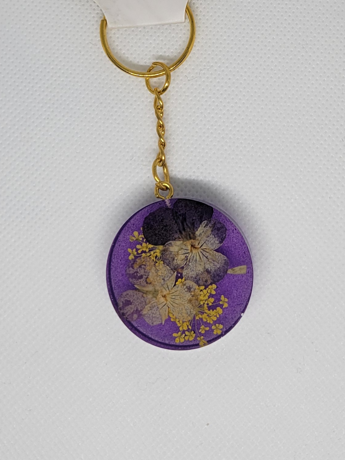 Purple Floral Keychain
