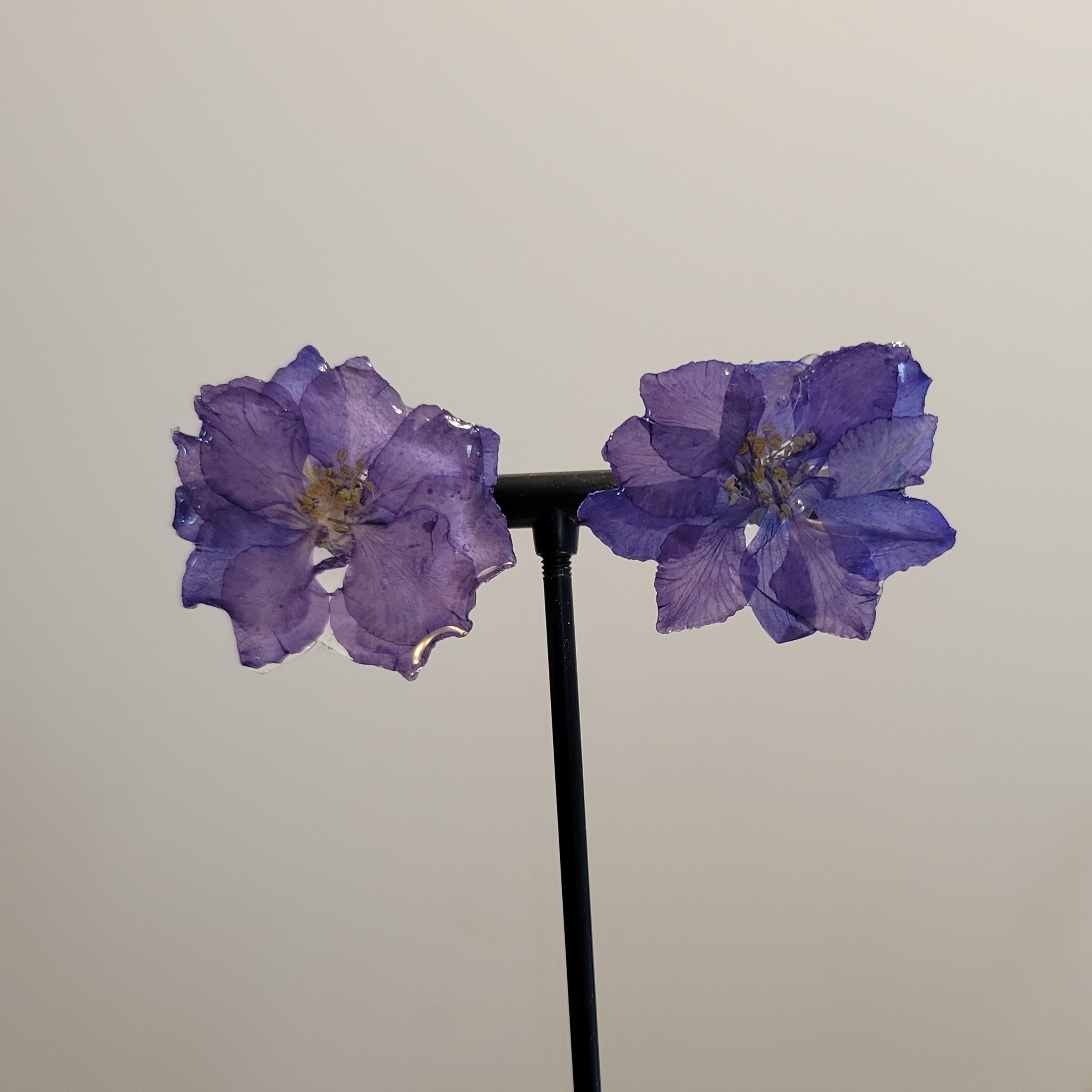Purple Flower Studs
