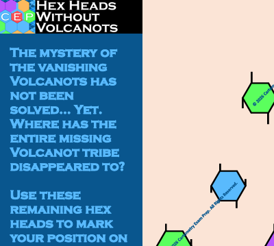HEXAMA GAME PIECE HEX HEADS WITHOUT VOLCANOTS