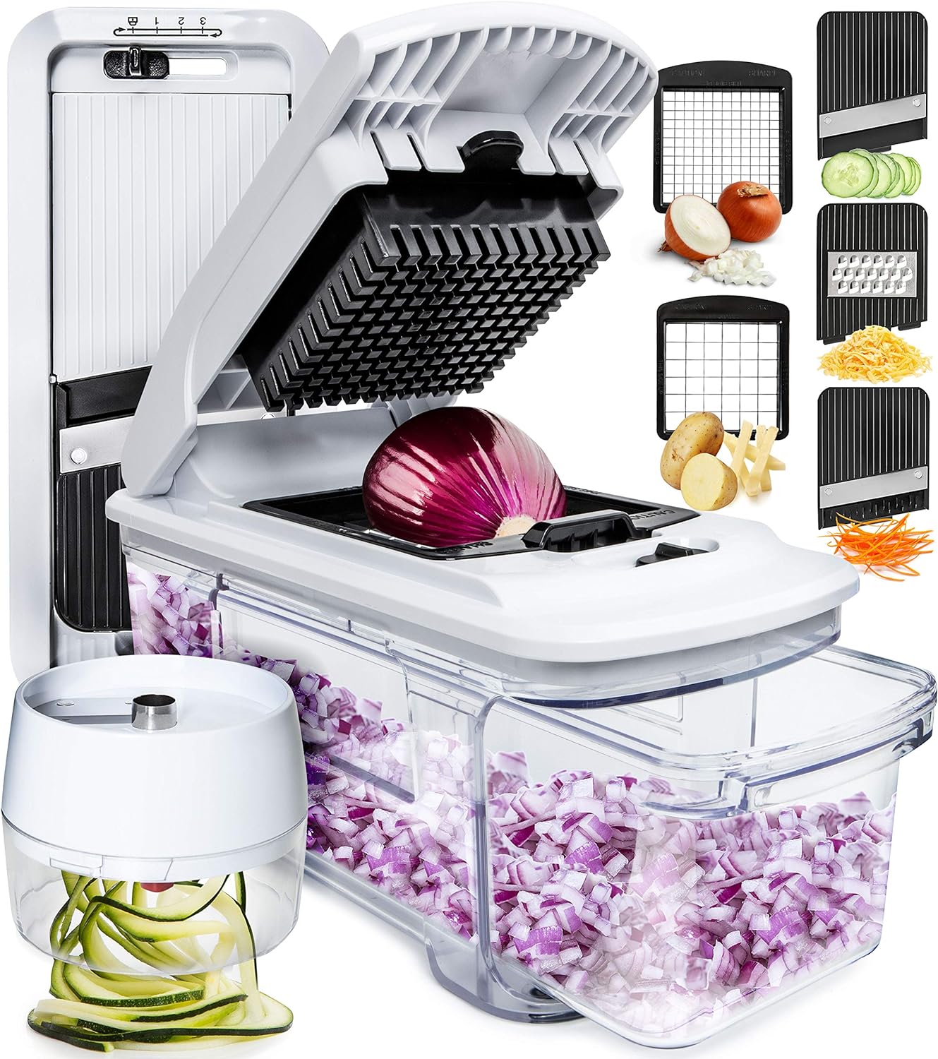 Fullstar All-in-1 Vegetable Chopper, Mandoline Slicer & Cheese Grater