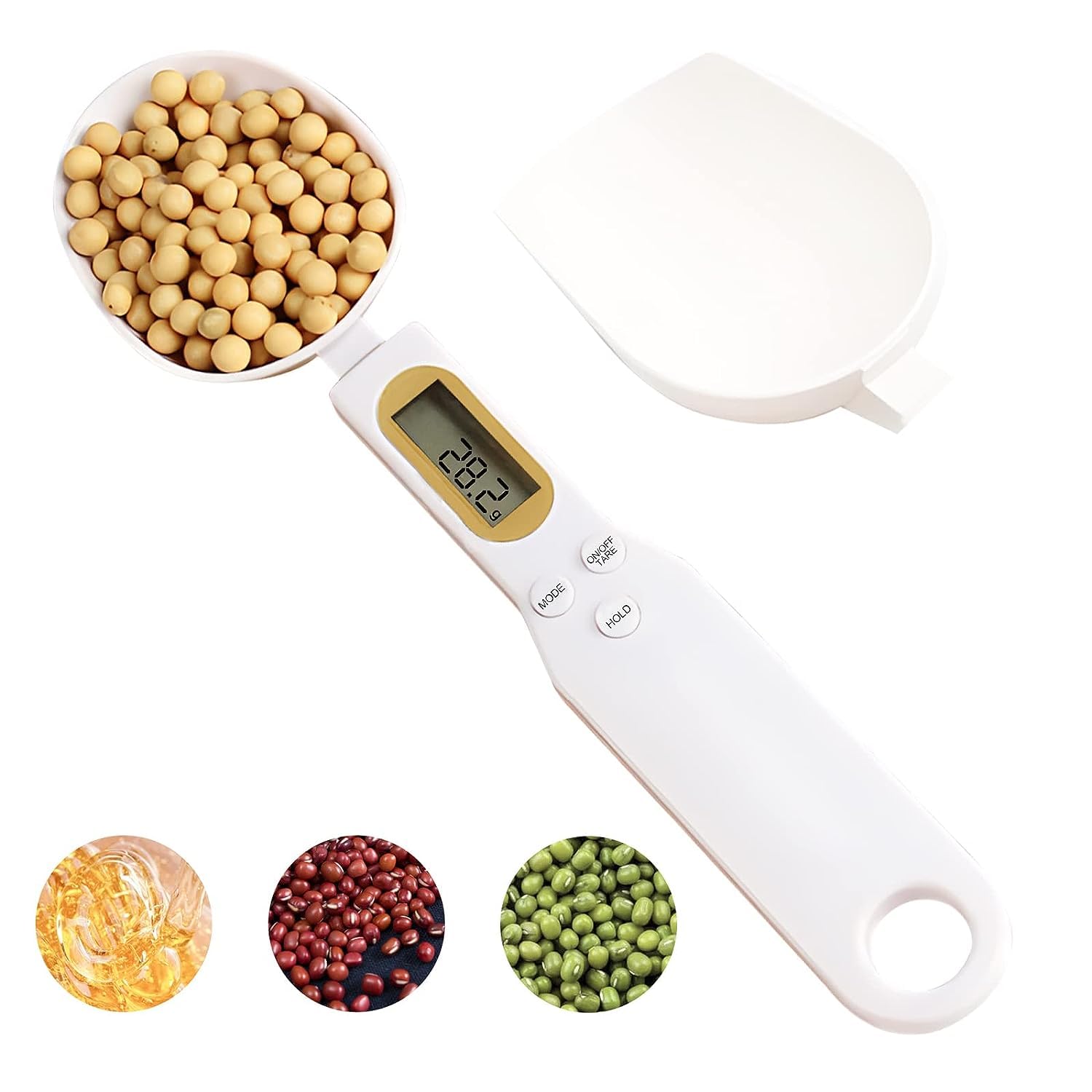 3T6B Digital Spoon Scale Electronic Measuring Spoon with 2 Replaceable Spoons, Food Coffee