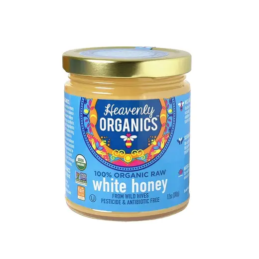 Heavenly Organics Organic Raw White Honey 12 oz.