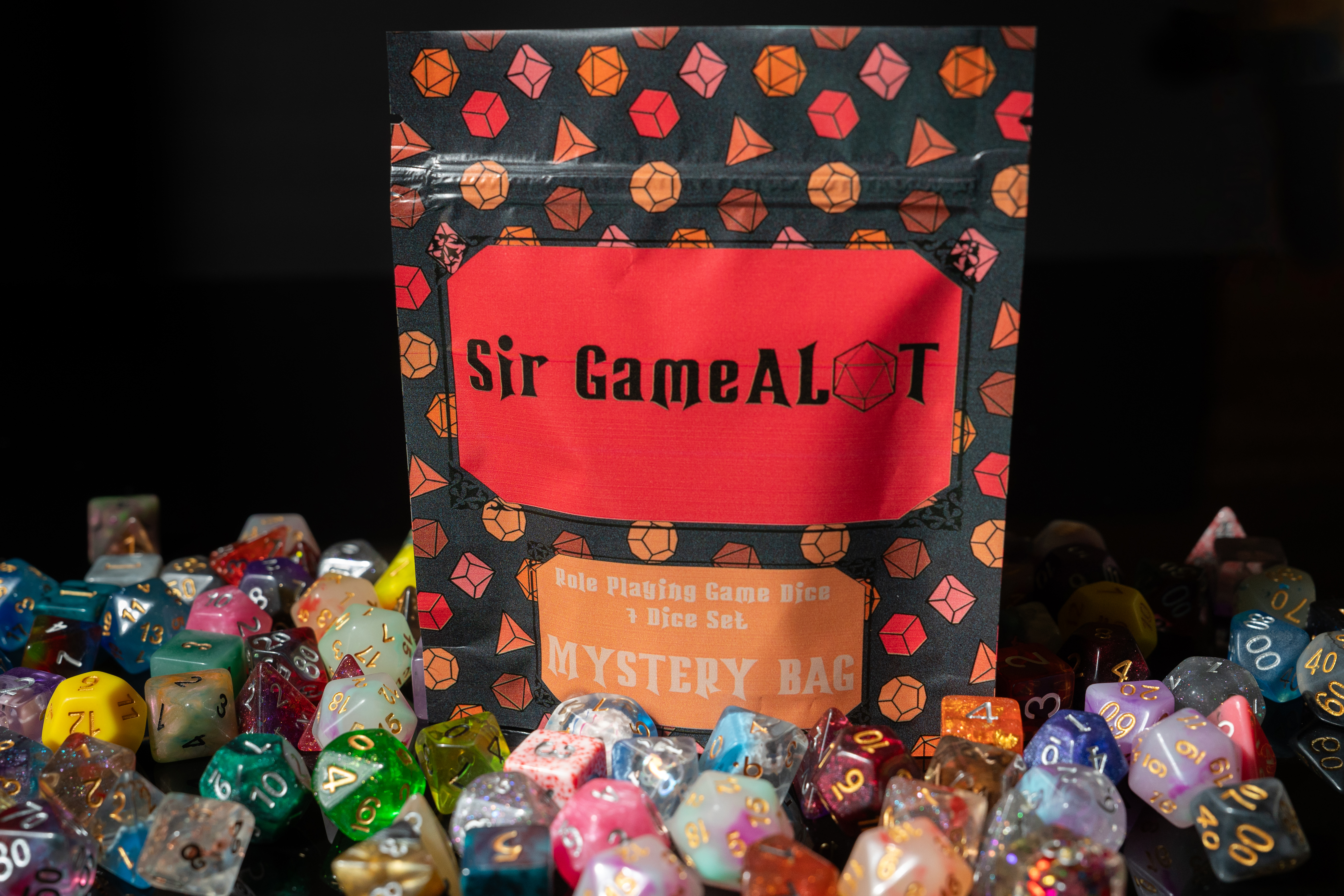Sir GameAlot Mystery Resin Polyhedral RPG 7-Dice Set
