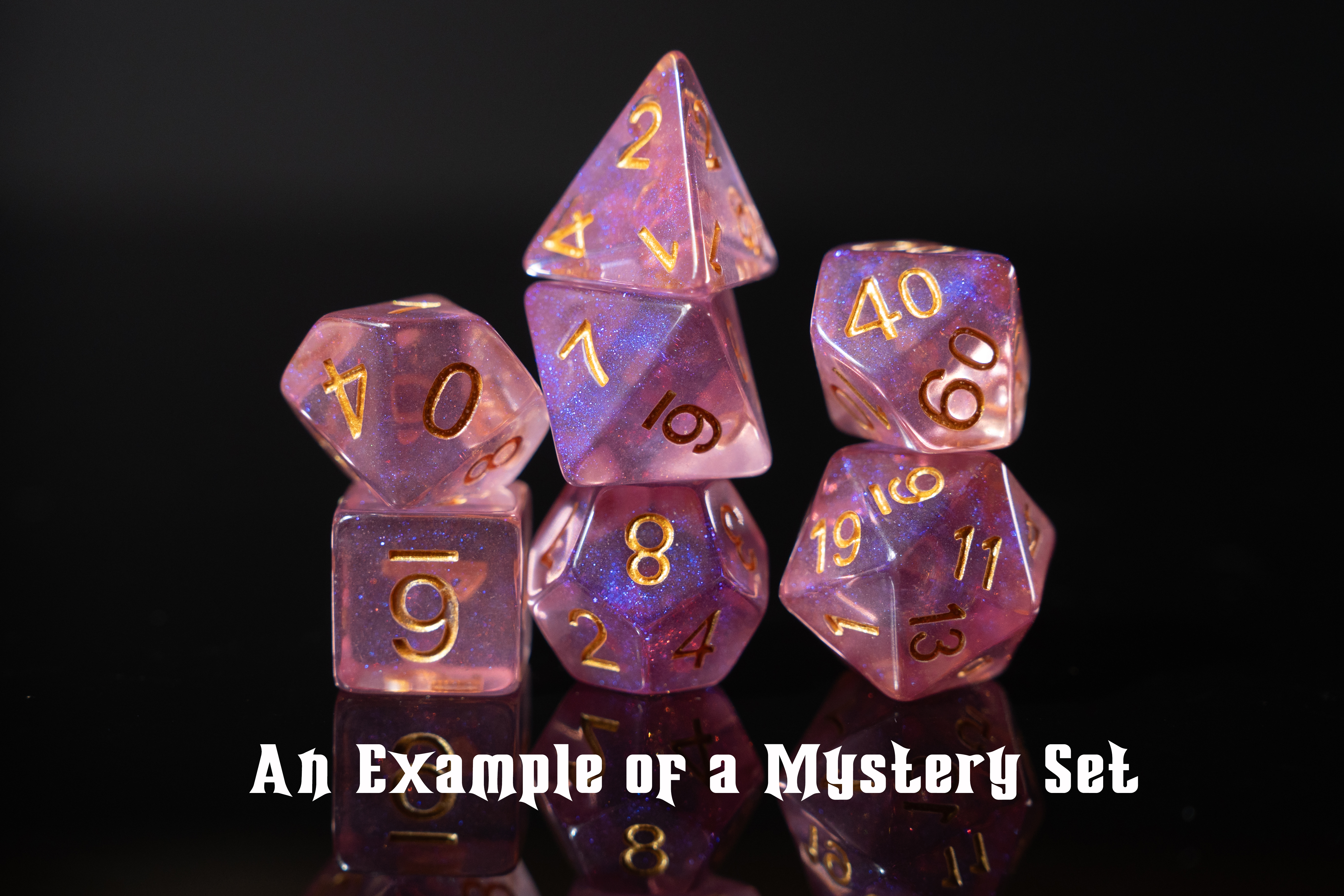 Sir GameAlot Mystery Resin Polyhedral RPG 7-Dice Set