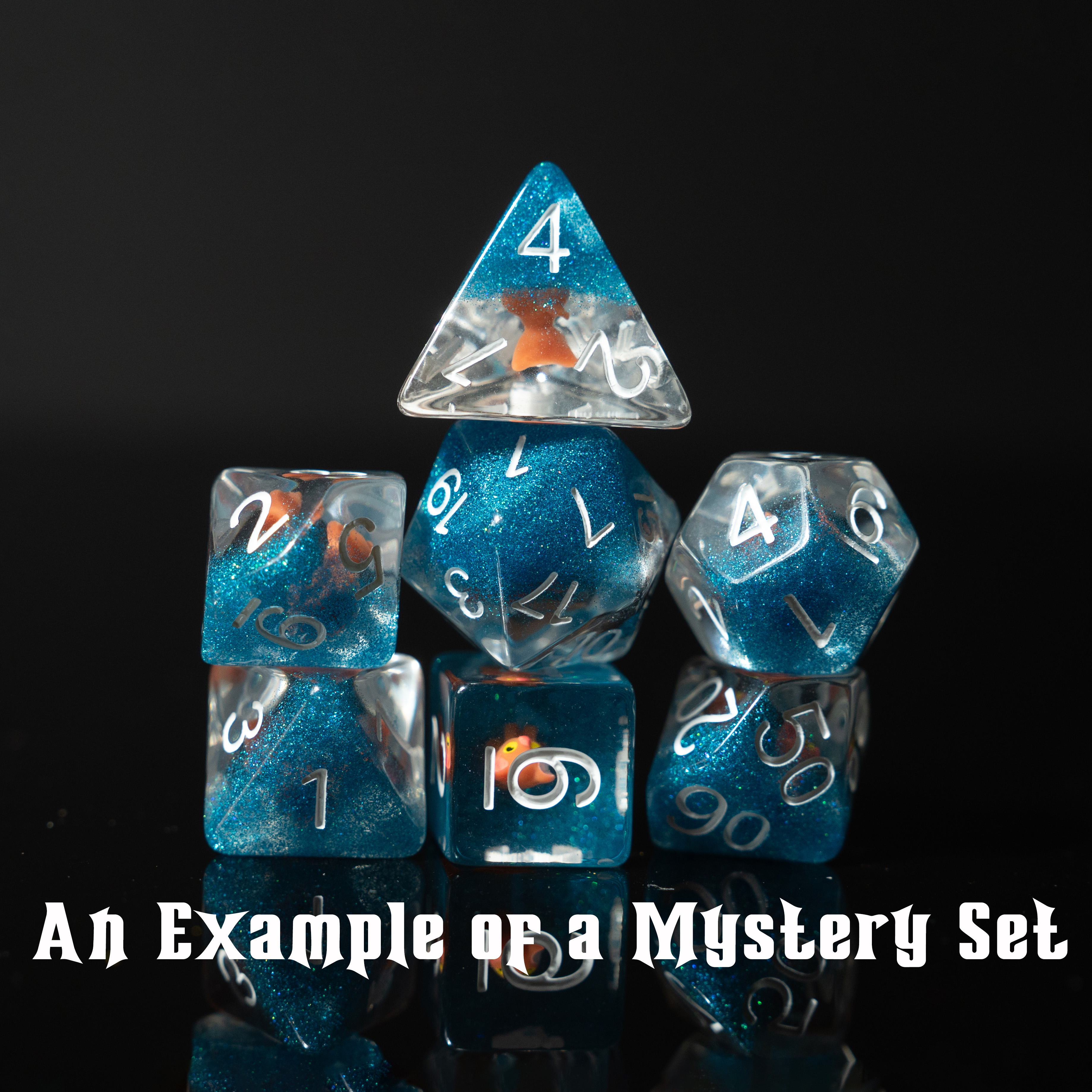 Sir GameAlot Mystery Resin Polyhedral RPG 7-Dice Set