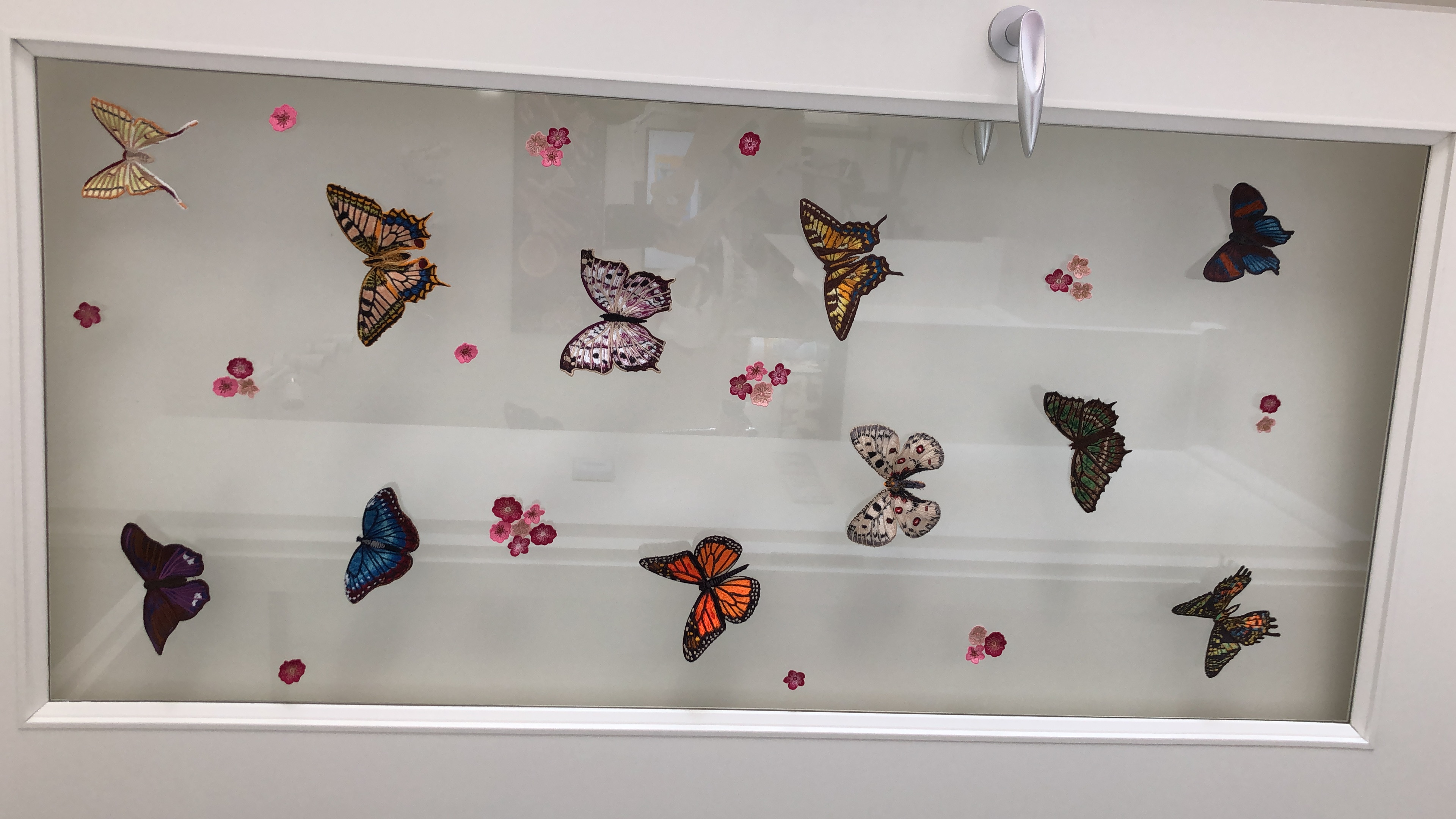 Geborduurde vlinders