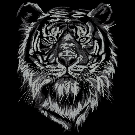 Kussenhoes met tijger borduursel