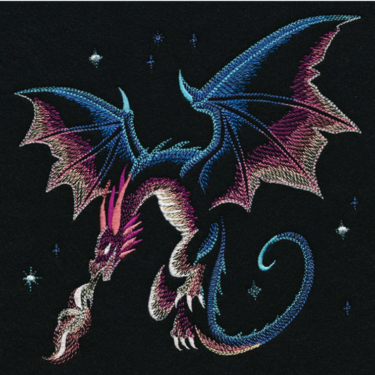 Kussenhoes met draak borduursel