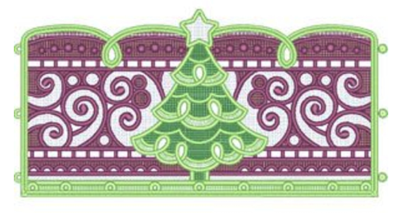 Geborduurde theelicht houder in verschillende kerstdessins