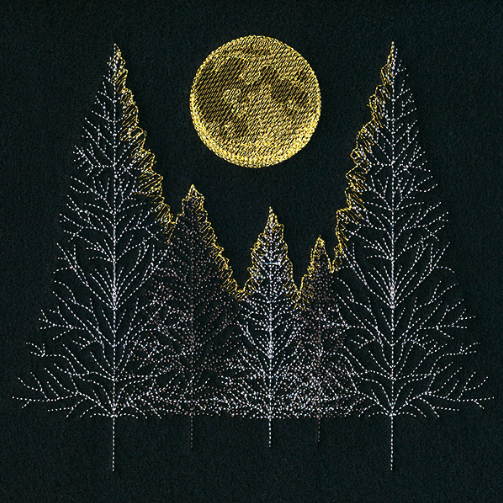 Kussenhoes met maanlicht borduursel