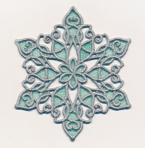 Opengewerkte sneeuwvlok als boekenlegger