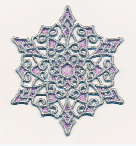 Opengewerkte sneeuwvlok als boekenlegger