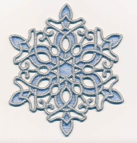 Opengewerkte sneeuwvlok als boekenlegger