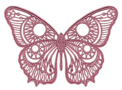 Opengewerkte vlinder als boekenlegger