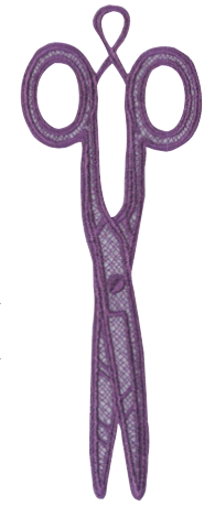 Opengewerkte schaar als boekenlegger