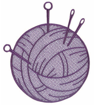 Opengewerkt bolletje wol als boekenlegger