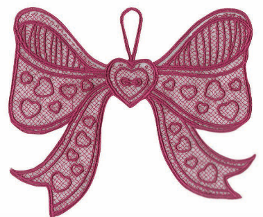 Opengewerkte strik als boekenlegger