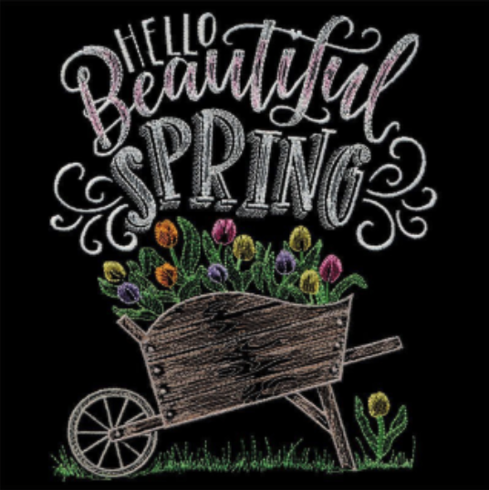 Kussenhoes met Beautiful Spring borduursel