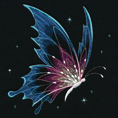 Kussenhoes met Celestial Butterfly geborduurd