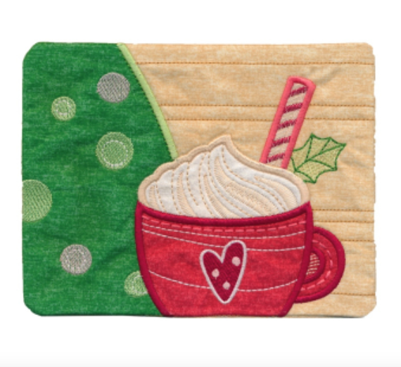 Geborduurde onderzetter