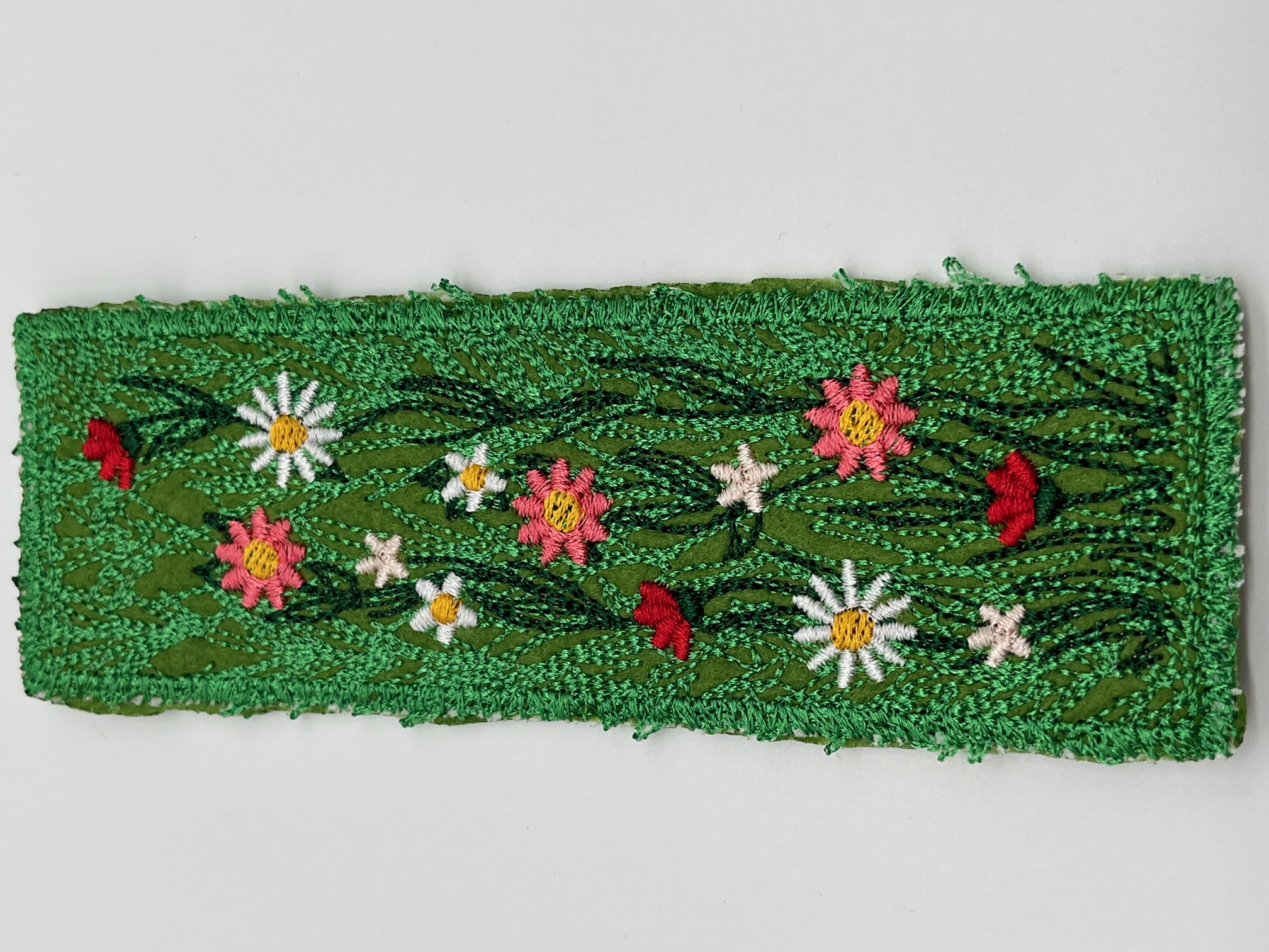 Geborduurde Boekenlegger Gras