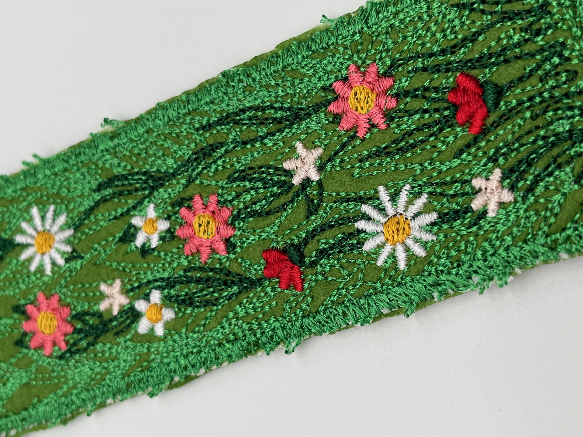 Geborduurde Boekenlegger Gras